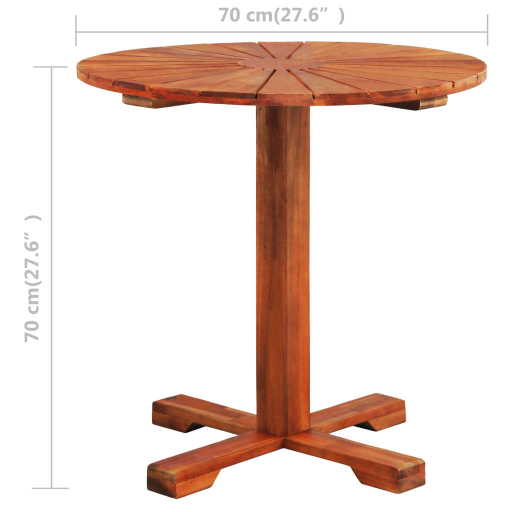 Bistrotisch 70x70 cm Massivholz Akazie