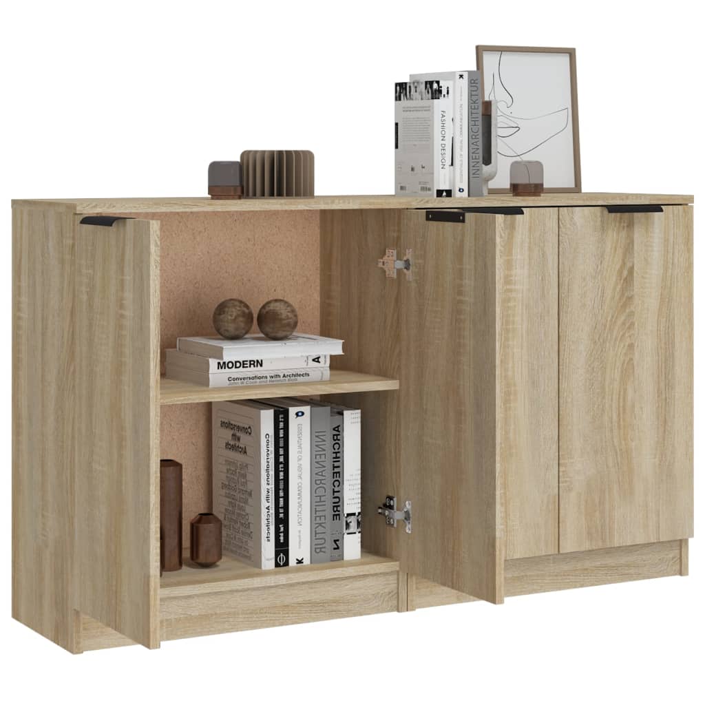 Sideboards 2 Stk. Sonoma Eiche 60x30x70 cm Holzwerkstoff