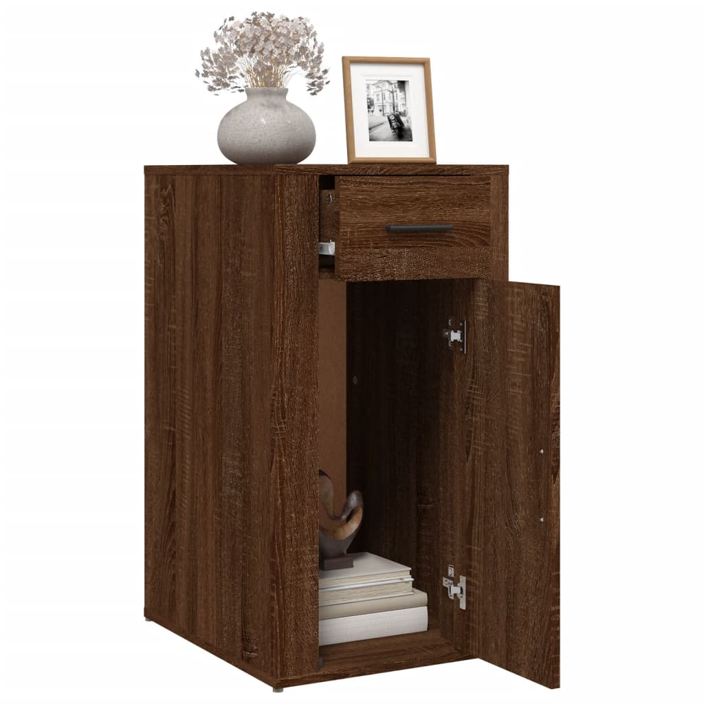 Büroschrank Braun Eichen-Optik 40x49x75 cm Holzwerkstoff