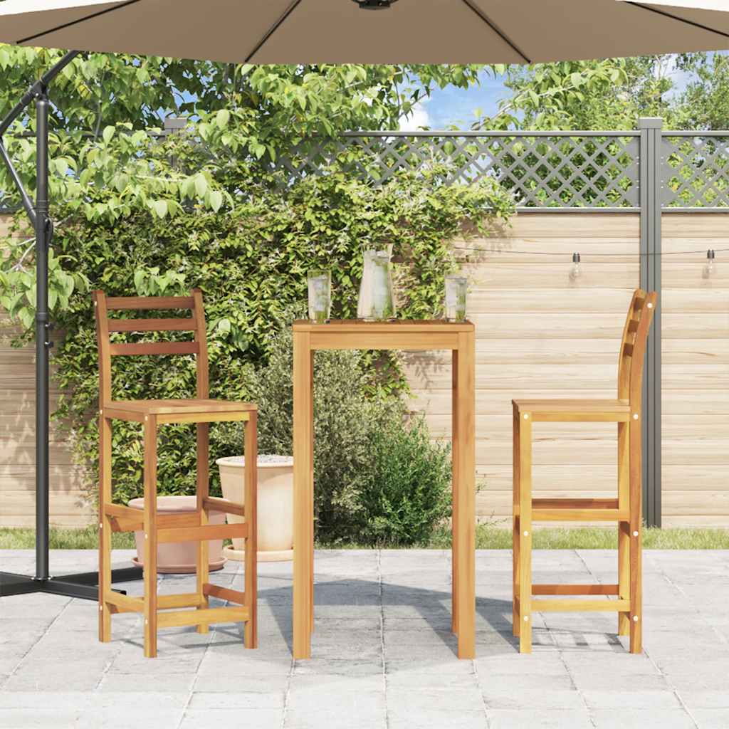 Barhocker 2 Stk. Massivholz Akazie