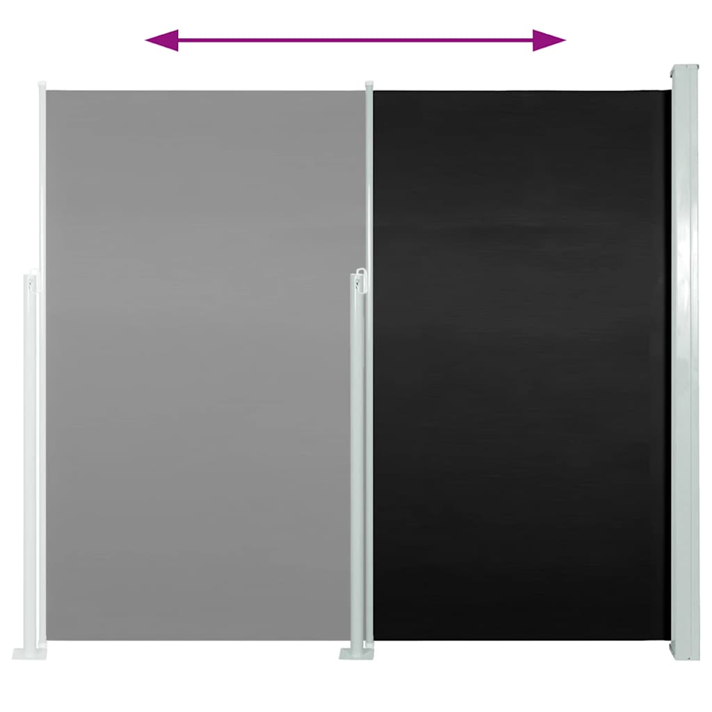 Ausziehbare Seitenmarkise 140x300 cm Schwarz