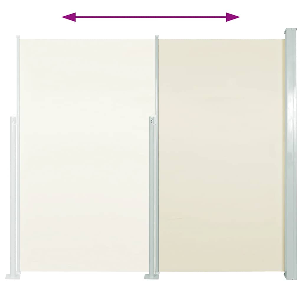 Ausziehbare Seitenmarkise 140x300 cm Creme