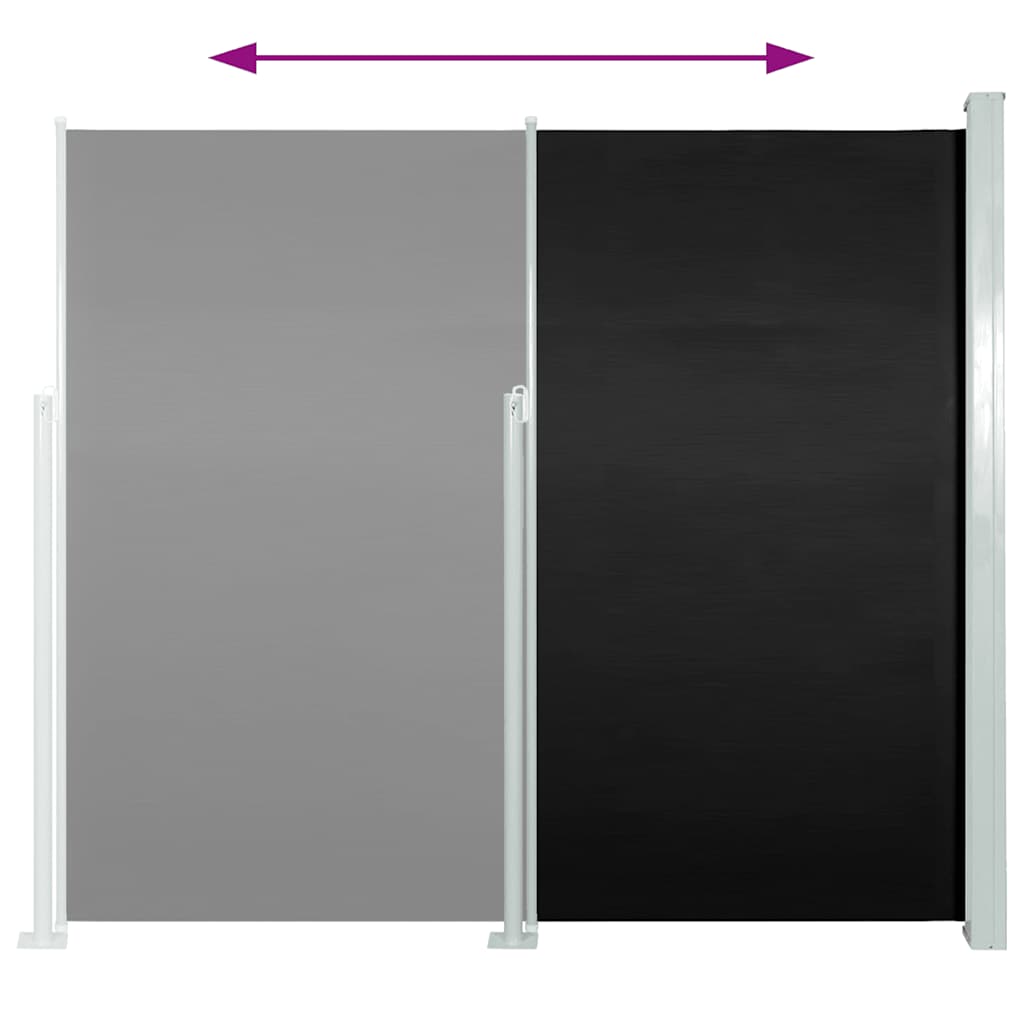 Seitenmarkise 160x300 cm Schwarz