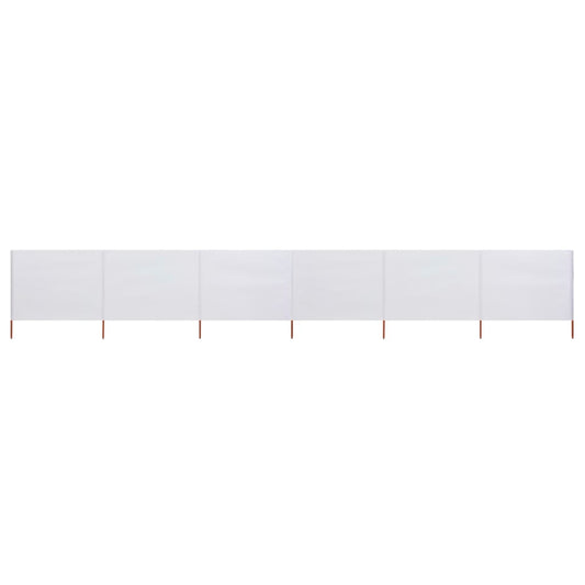 6-teiliges Windschutzgewebe 800 x 120 cm Sandweiß