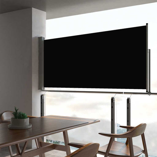 Ausziehbare Seitenmarkise 60×300 cm Schwarz