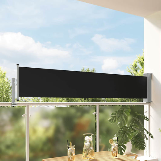 Ausziehbare Seitenmarkise 60×300 cm Schwarz