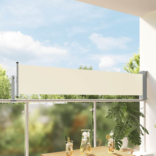 Ausziehbare Seitenmarkise 60×300 cm Creme