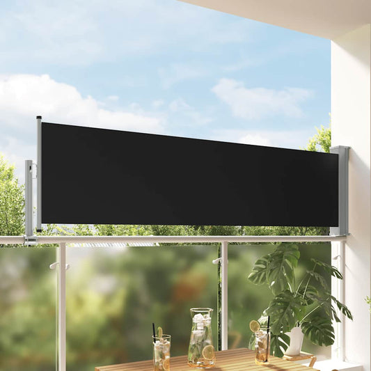 Ausziehbare Seitenmarkise 80×300 cm Schwarz
