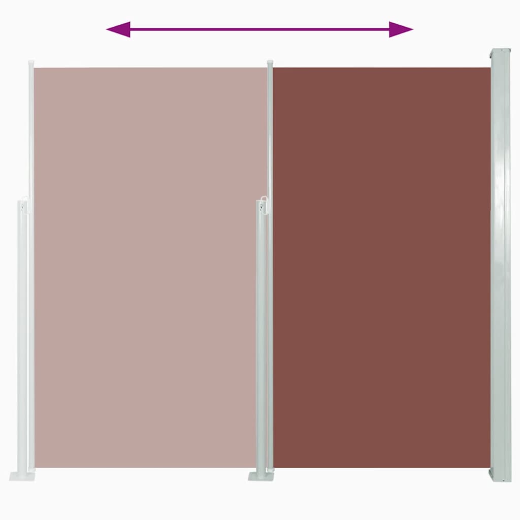 Ausziehbare Seitenmarkise 170×300 cm Braun