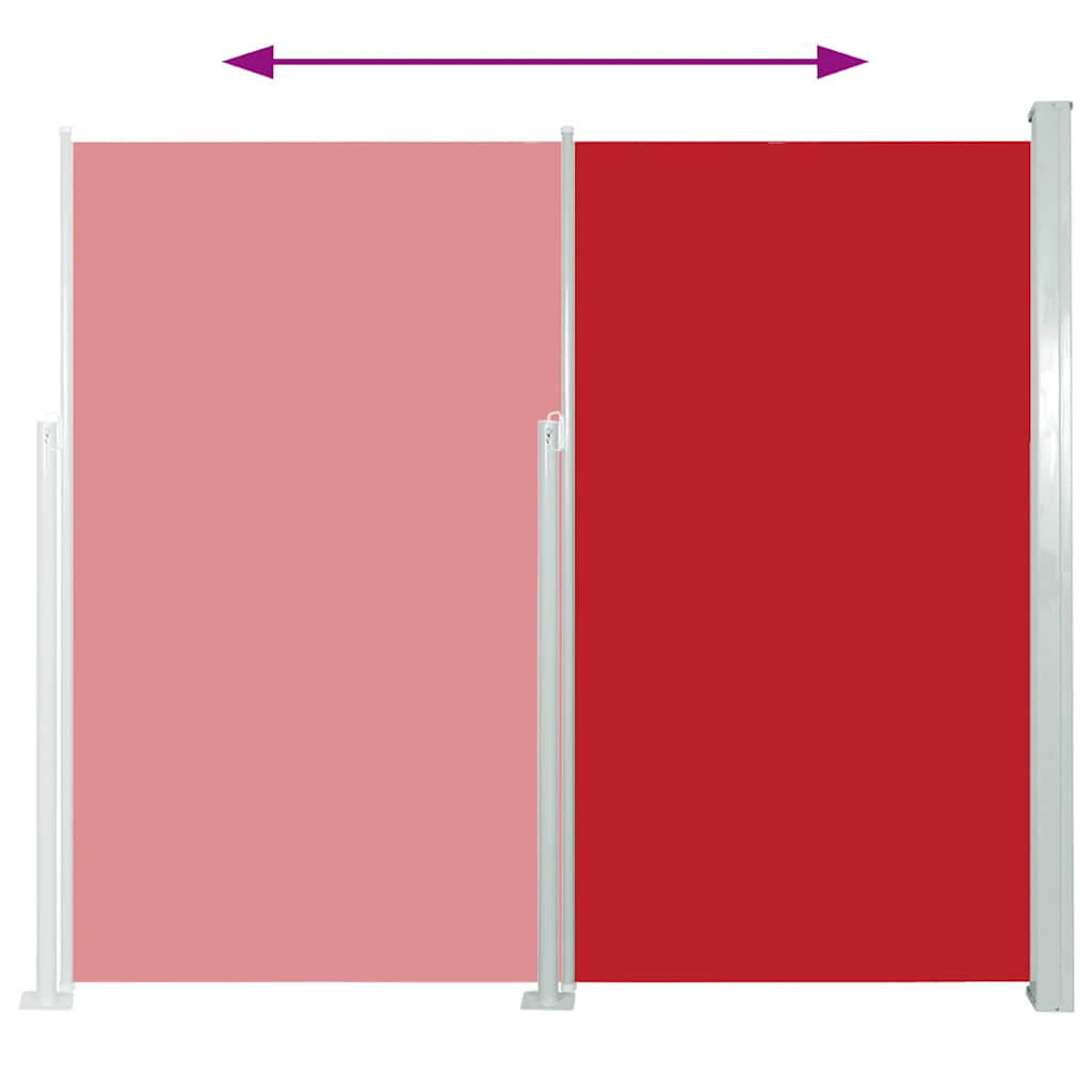 Ausziehbare Seitenmarkise 100×500 cm Rot