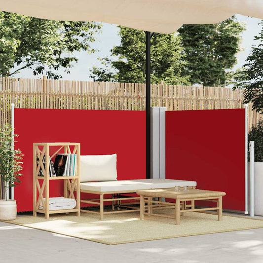 Ausziehbare Seitenmarkise Rot 100 x 600 cm