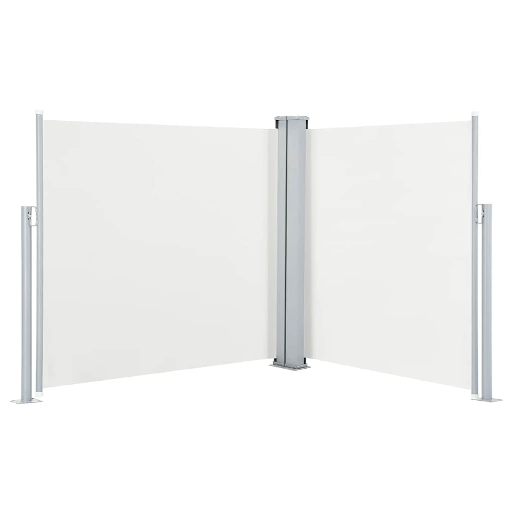 Ausziehbare Seitenmarkise Cremeweiß 120 x 600 cm