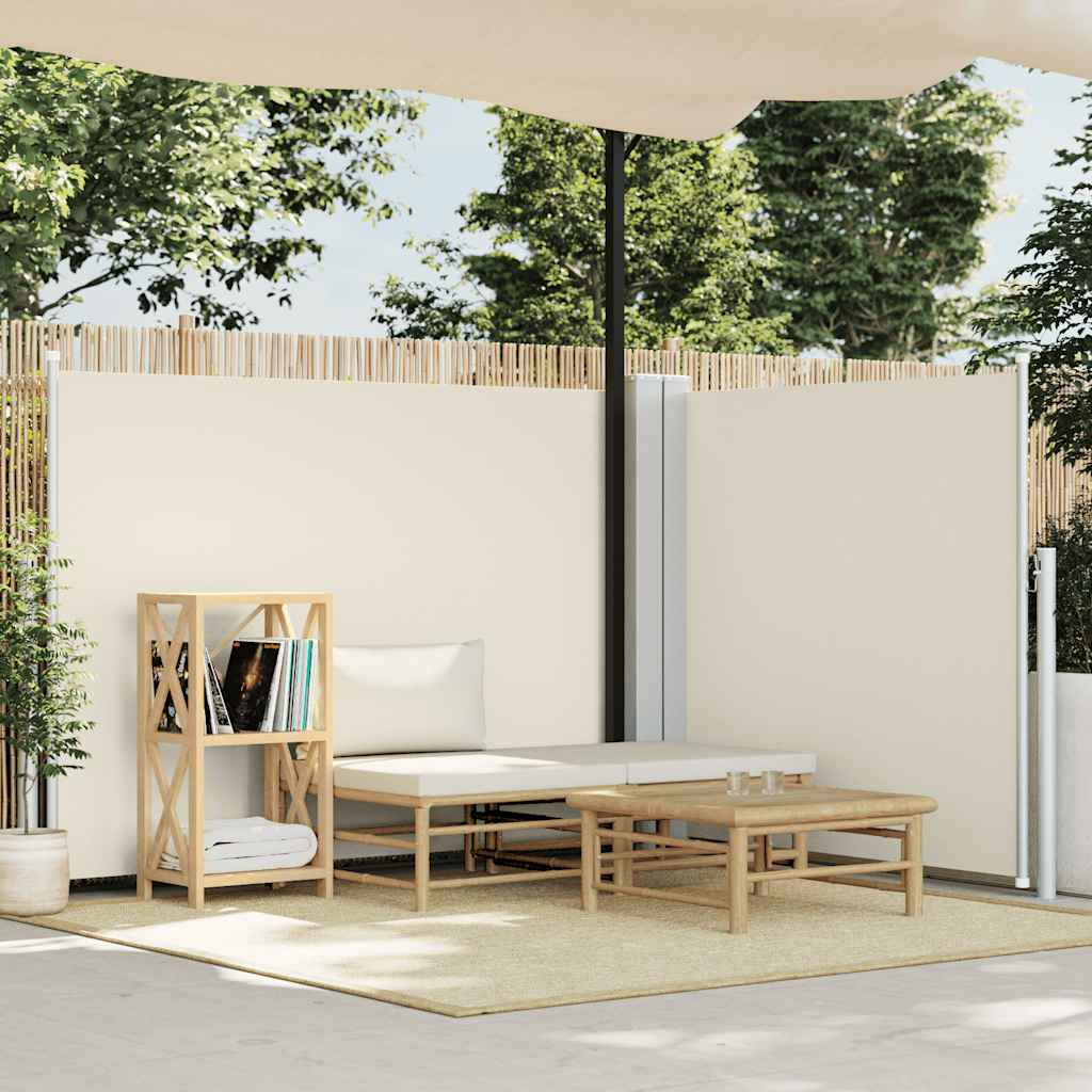 Ausziehbare Seitenmarkise Creme 140 x 600 cm