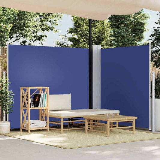 Ausziehbare Seitenmarkise Blau 160 x 600 cm