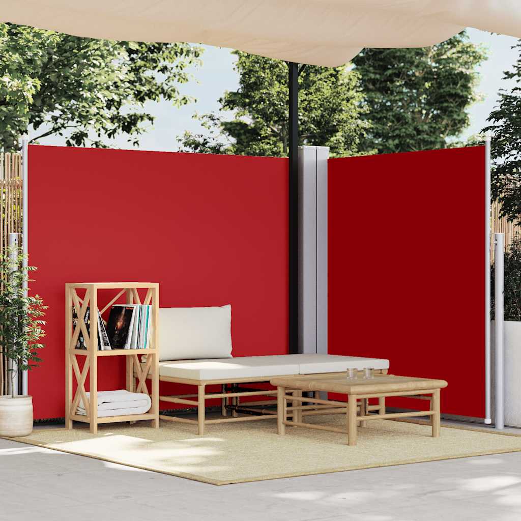 Ausziehbare Seitenmarkise 170 x 600 cm Rot