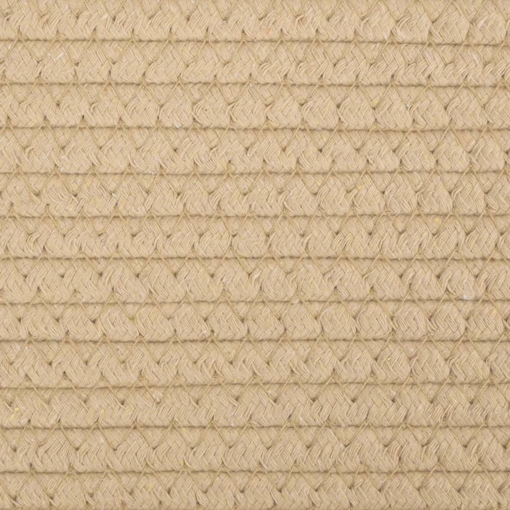 Aufbewahrungskörbe 2 Stk. Beige und Weiß Ø24x18 cm Baumwolle