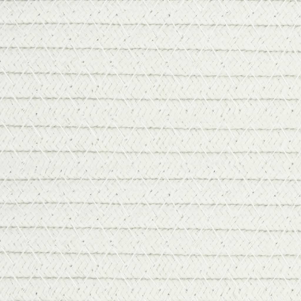 Aufbewahrungskorb Grau und Weiß Ø43x38 cm Baumwolle